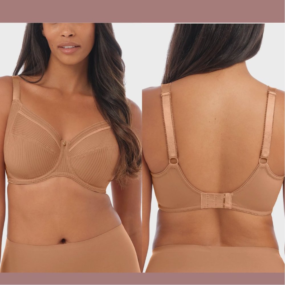 NWT $64 Fantasie [ 32I US ] Fusion Underwire‎ Side Support Bra In Cinnamon #6228